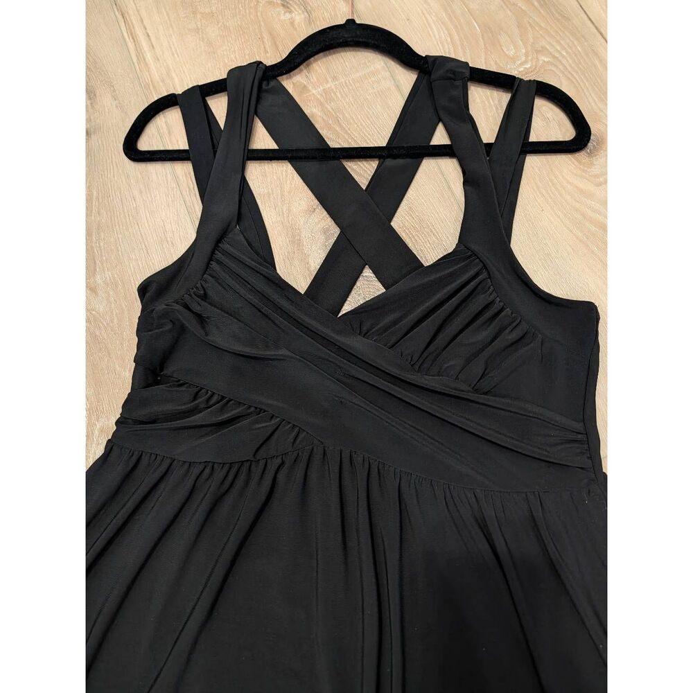 Torrid Black Sleeveless Crisscross Babydoll Maxi Dress Size 0 Large Formal - Picture 5 of 11